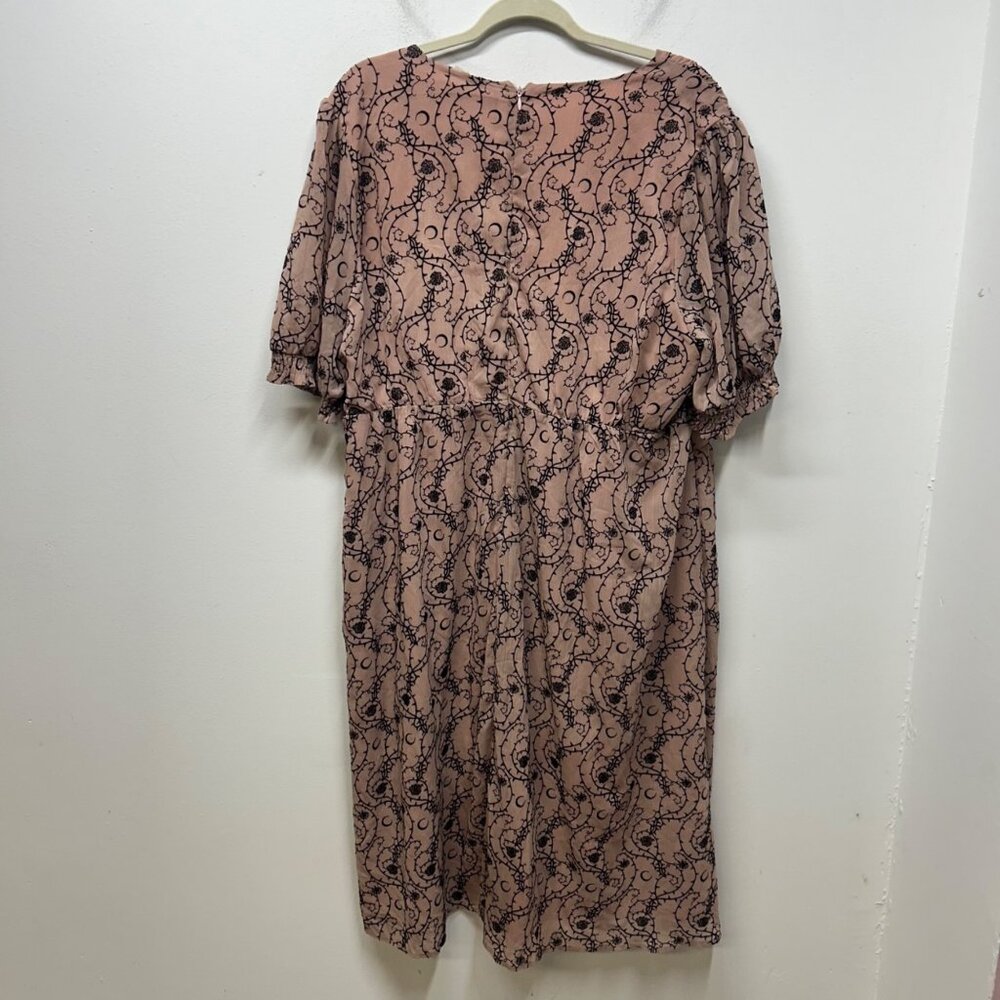 Disturbia rosethorn corset Pink and Black Midi Dress plus size US 16 - Picture 5 of 11